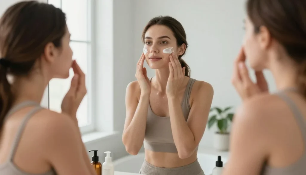 Post-workout skincare routine