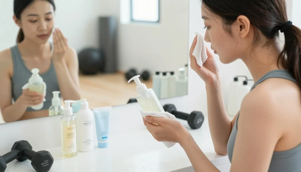 Post-workout skincare routine