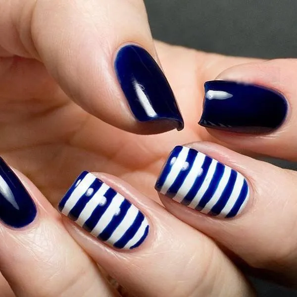 Blue and White Nail Designs