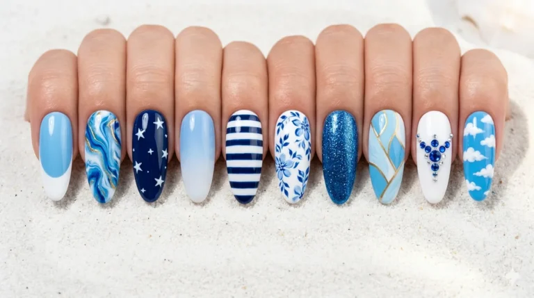 10 Must-Try Blue and White Nail Designs for a Fresh Summer 2026 Look
